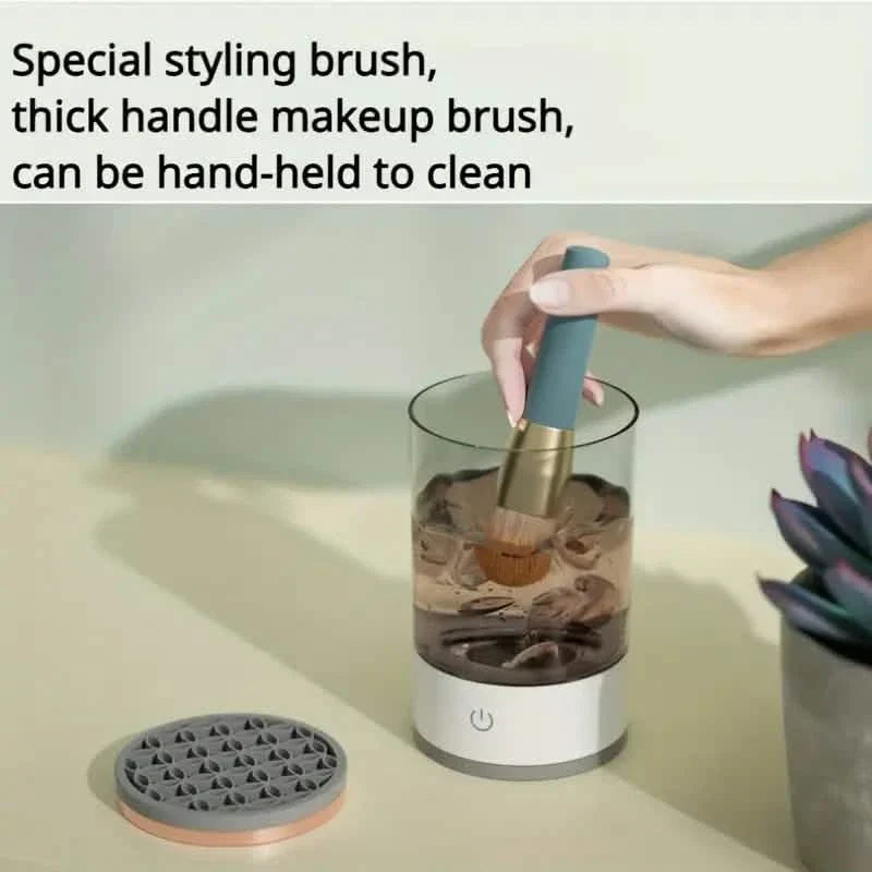 3-in-1 Automatic Makeup Brush Cleaner & Dryer Stand – Electric Cosmetic Brush Washing Machine